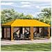 Gazebo da giardino 6 x 3 m Giallo Poliestere e Acciaio 190 - Foto miniatura 2