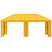 Gazebo da giardino 6 x 3 m Giallo Poliestere e Acciaio 190 - Foto miniatura 3