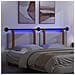 Testiera sospesa Con luce LED Grigio Nuvola PU Antico - Foto miniatura 5