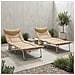 Lettino prendisole pieghevole con cuscino 2 pcs Beige - Foto miniatura 2