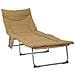 Lettino prendisole pieghevole con cuscino 2 pcs Beige - Foto miniatura 5
