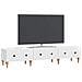 Mobile TV Bianco Lucido 147 x 34,5 x 30 cm Legno ingegnerizzato - Foto miniatura 2