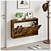 Mobiletto per Scarpe da Muro HOORN 71 x 17 x 43 cm Rovere Fumo - Foto miniatura 2