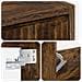 Mobiletto per Scarpe da Muro HOORN 71 x 17 x 43 cm Rovere Fumo - Foto miniatura 7