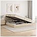 Letto con contenitore e materasso Crema 200 x 200 cm Velluto - Foto miniatura 2