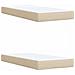 Letto con contenitore e materasso Crema 200 x 200 cm Velluto - Foto miniatura 6