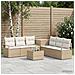 Set di divani 8 pz Beige e Bianco Crema - Foto miniatura 7