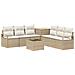 Set di divani 8 pz Beige e Bianco Crema - Foto miniatura 1