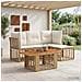 Set Divano da Giardino 5 pz Naturale e Bianco Crema polyrattan - Foto miniatura 7