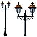 Lampione per esterno a bracci 2 luci da giardino altezza 242 - Foto miniatura 1