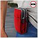 Borsello Cintura Smartphone Passante Per Moschettone Tracolla 2 Tasche Rosso - Foto miniatura 3