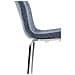 Sgabello Bar Hoover in Tessuto I Sgabello Alto Design 4 Gambe in Metallo I Sedia Sgabello Impilabile con Schienale I Sgabello Bancone H 76 CM Blu Base Cromata - Foto miniatura 5