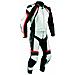 Tuta Pelle Moto Racing Pista Sport 2 Pezzi Divisibile Giacca Pantalone Rosso 56 - Foto miniatura 1