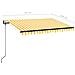 Tenda Automatica Sensore Vento e LED 350x250 cm Gialla Bianca - Foto miniatura 5