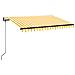 Tenda Automatica Sensore Vento e LED 350x250 cm Gialla Bianca - Foto miniatura 1