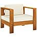 Set Divani Giardino 7 pz Cuscini Bianco Crema in Legno d'Acacia - Foto miniatura 2