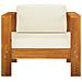Set Divani Giardino 7 pz Cuscini Bianco Crema in Legno d'Acacia - Foto miniatura 6
