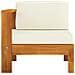 Set Divani Giardino 7 pz Cuscini Bianco Crema in Legno d'Acacia - Foto miniatura 7