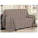 Telo Arredo Multiuso Linea Pensieri Delicati In 100% Cotone Disegno Tartan Matrimoniale Beige - Foto miniatura 1