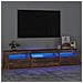 Mobile Porta Tv Con Luci Led Rovere Fumo 195x35x40 Cm - Foto miniatura 1