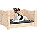 Cuccia Per Cani 55,5x45,5x28 Cm In Legno Massello Di Pino - Foto miniatura 4