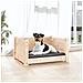 Cuccia Per Cani 55,5x45,5x28 Cm In Legno Massello Di Pino - Foto miniatura 5