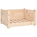Cuccia Per Cani 55,5x45,5x28 Cm In Legno Massello Di Pino - Foto miniatura 1
