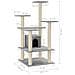 Albero Per Gatti Con Tiragraffi In Sisal Grigio Chiaro 110 Cm - Foto miniatura 3