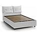 Letto Singolo Alida, Letto Contenitore Con Rivestimento In Ecopelle, 100% Made In Italy, Apertura Laterale, Adatto Per Materasso Cm 80x190, Bianco - Foto miniatura 2