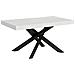 Tavolo Allungabile 90x160/420 Cm Volantis Telaio Antracite - Bianco Frassino - Foto miniatura 2