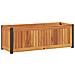 Fioriera Da Giardino 80x30x27,5 Cm In Legno Massello Di Acacia - Foto miniatura 2