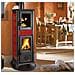 Stufa A Legna Con Forno Per Cucinare 7,2 Kw Gemma Bordeaux - Foto miniatura 1