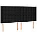 Letto a Molle Materasso e LED Nero 200x200cm in Tessuto - Foto miniatura 5