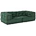 Pouf Modulare Verde 140x70x36 in Tessuto - Foto miniatura 1