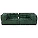 Pouf Modulare Verde 140x70x36 in Tessuto - Foto miniatura 6