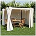 Gazebo Con Tende Crema 3x3 M In Acciaio - Foto miniatura 1