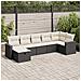 Set Divani Da Giardino Con Cuscini 7pz Nero Polyrattan - Foto miniatura 1