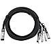 JG329A-BL cavo InfiniBand e in fibra ottica 1 m QSFP 4xSFP+ Nero, Nichel - Foto miniatura 1
