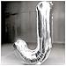 Palloncino Argento A Forma Di Lettera J 40 Cm - Decorazione Festiva Unica! - Foto miniatura 3