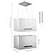 Cappa Da Cucina Ad Isola Sospesa Lcd Con Sensore 55 Cm Acciaio - Foto miniatura 8