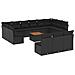 Lusso Casadino -  Set Divani Da Giardino 14pz Con Cuscini In Polyrattan Nero - Foto miniatura 1