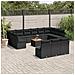 Lusso Casadino -  Set Divani Da Giardino 14pz Con Cuscini In Polyrattan Nero - Foto miniatura 3