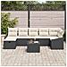 Set Divano da Giardino 8 Pezzi con Cuscini Polyrattan Nero - Foto miniatura 3