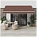 Tenda da Sole Retrattile Automatica con LED Marrone 400x350 cm - Foto miniatura 2