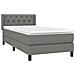 Giroletto a Molle con Materasso Grigio Scuro 80x200 cm Tessuto - Foto miniatura 3