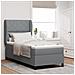 Letto a Rete con Materasso - Grigio Chiaro, 90x200 cm, Tessuto - Foto miniatura 2