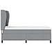Letto a Rete con Materasso - Grigio Chiaro, 90x200 cm, Tessuto - Foto miniatura 8