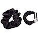 Cinturino Elastico Per Braccialetto Compatibile Con Xiaomi Mi Band 8 - Design Scrunchie Black - Foto miniatura 2