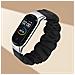 Cinturino Elastico Per Braccialetto Compatibile Con Xiaomi Mi Band 8 - Design Scrunchie Black - Foto miniatura 4
