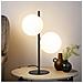 Lampada Da Scrivania Vintage Nera A 2 Luci, Design Moderno, In Vetro E27 - Foto miniatura 3
